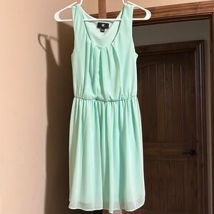 Teal pleated summer dress | size Small